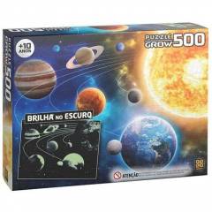 Quebra Cabeça 500 Peças Sistema Solar Brilha No Escuro GROW 03727 