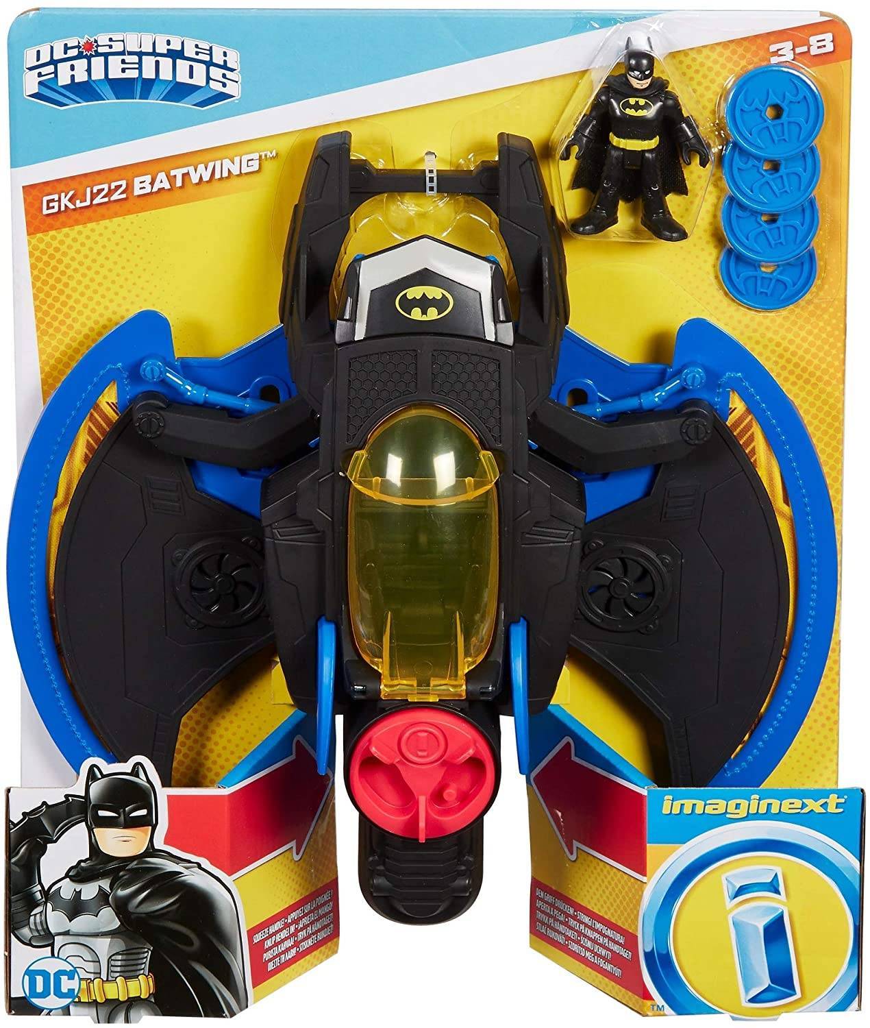 Batwing Batman Lançador De Projéteis Imaginext Mattel GKJ2 Noy
