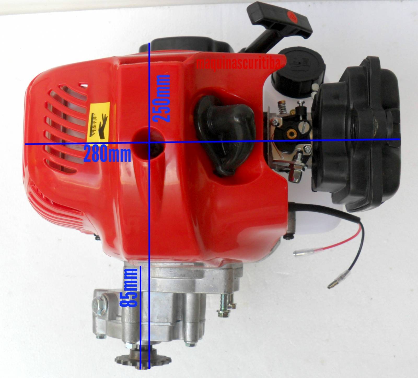 Motor a gasolina 60,2cc 2 tempos com embreagem e transmissão