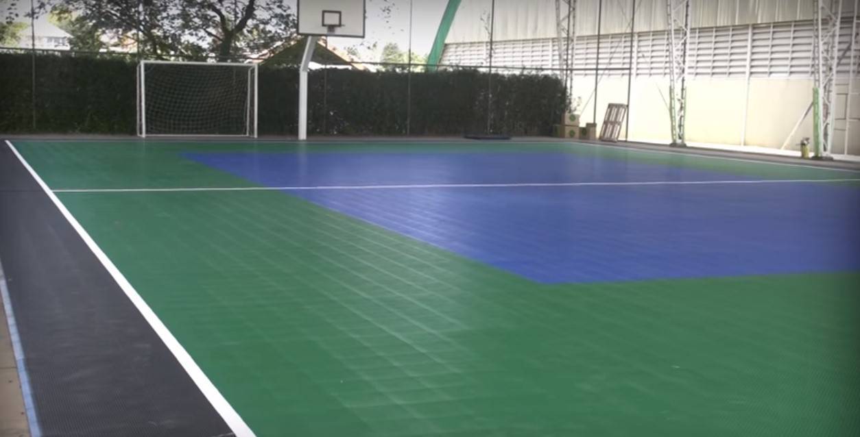 Piso Modular Emborrachado para quadra esportiva ginásio