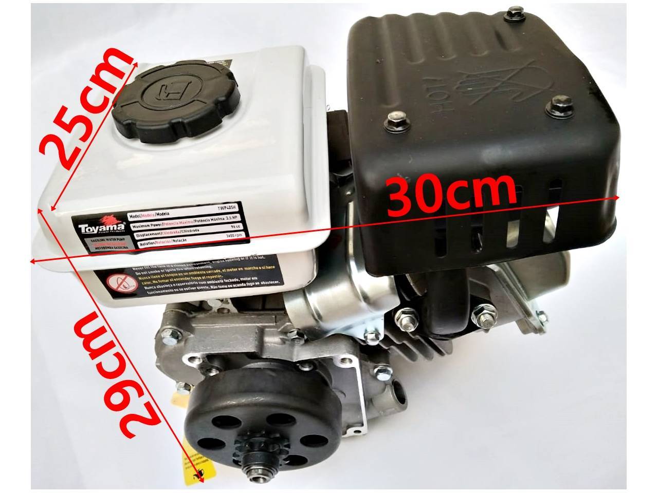 Motor Estacionario gasolina 3,5hp 96cc 4 tempos com embreagem centrífuga