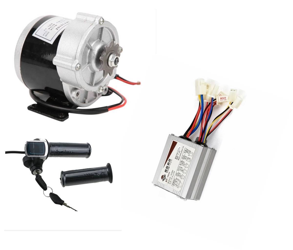 Kit Motor eletrico 350w 36v com controladora e acelerador