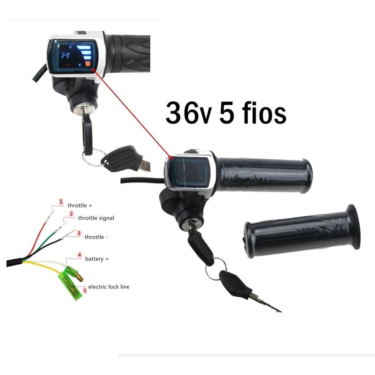 Kit Motor eletrico 350w 36v com controladora e acelerador