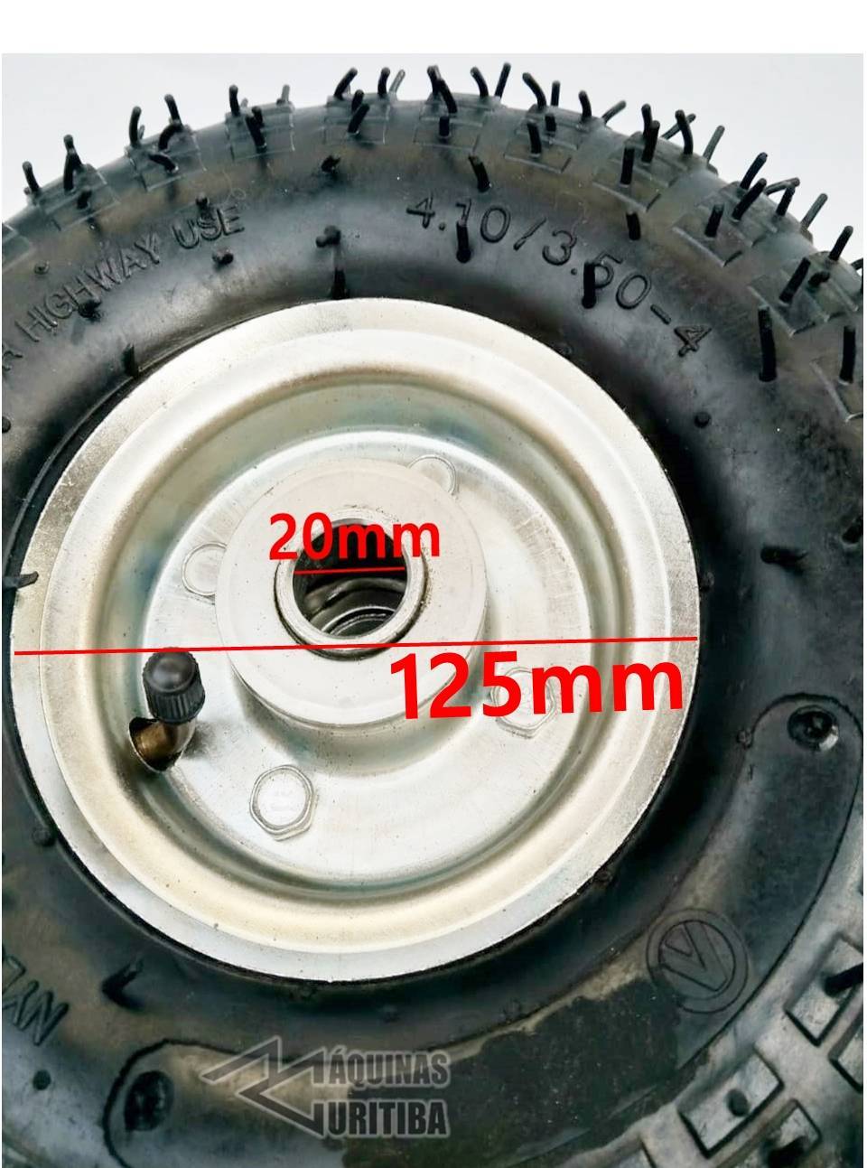 Pneu 4.10/3.50-4 para skate elétrico mini quadriciclo carrinho com aro 4  polegadas e camara - MÁQUINAS CURITIBA