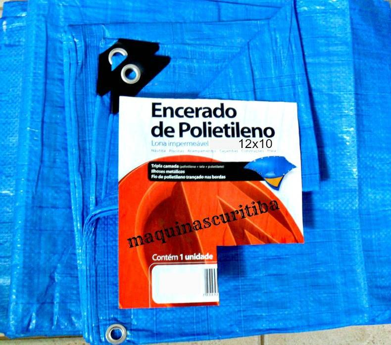 Lona plástica encerado azul 12x10m 150 micras para barraca camping telhado piscina 