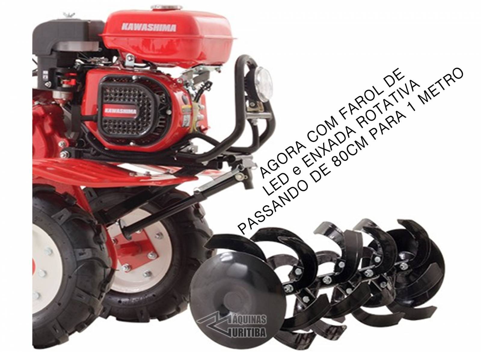 Motocultivador tratorito Kawashima MCG 780 motor gasolina 7hp 4tempos    