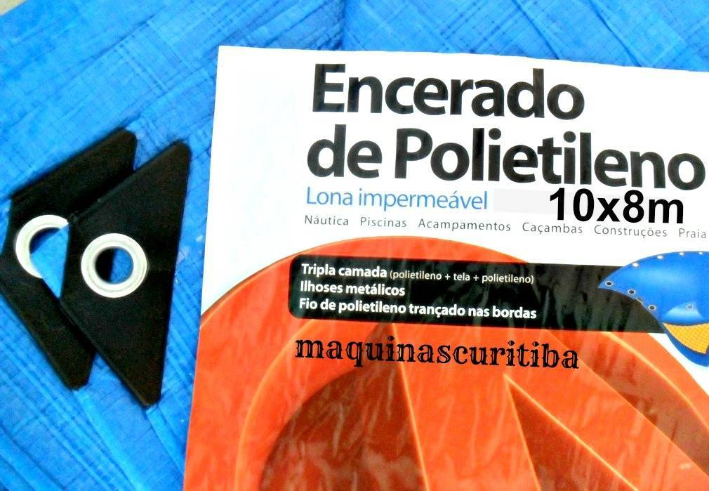 Lona plástica encerado azul 10x8m 100 micras para barraca camping piscina  