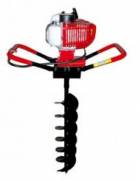 Perfurador de solo kawashima ED52 motor a gasolina 2tempos 52cc com broca 25x80cm | MÁQUINAS CURITIBA