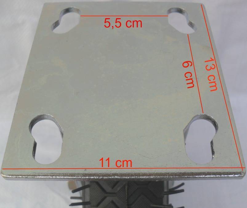 Rodízio pneumático fixo com pneu 2.50-4