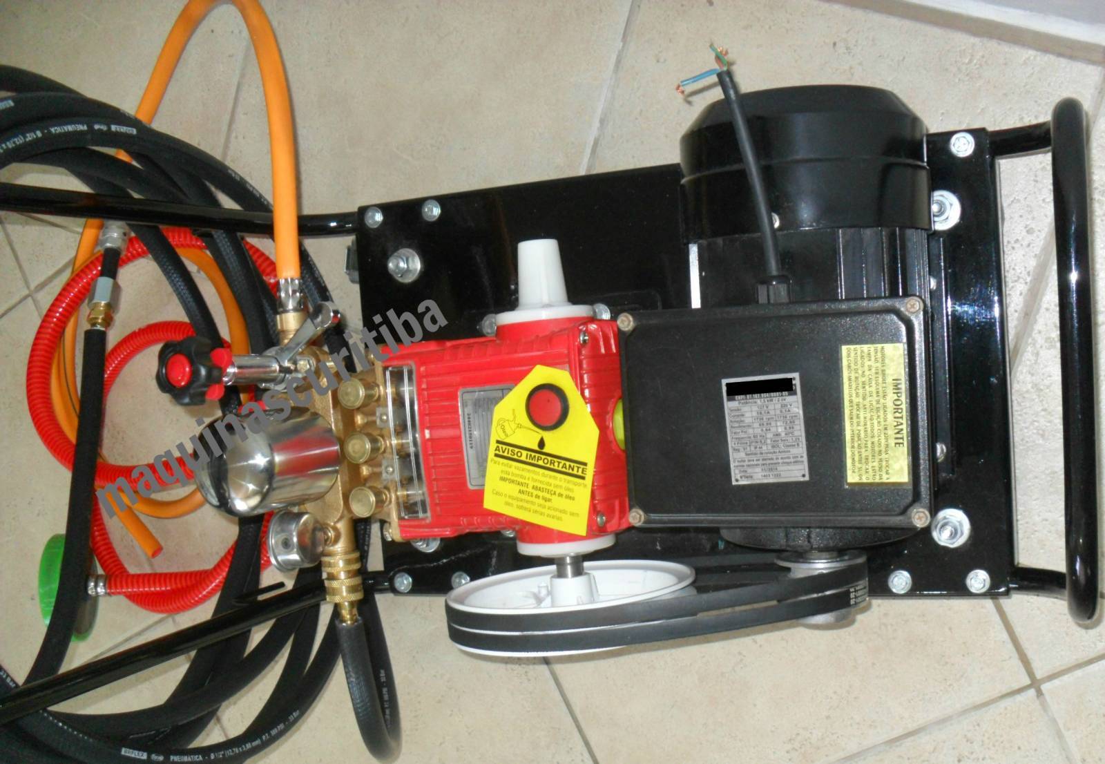 Lavadora de alta pressão com 3 pistões S40F com motor elétrico monofásico 3cv