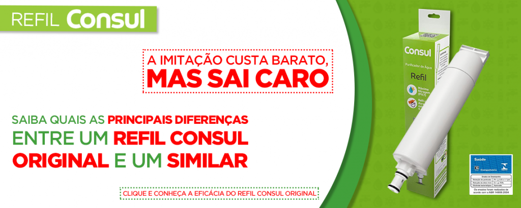 Refil / Filtro Para Purificador de Água CONSUL - CIX01AX (Original)