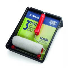 Kit Pintura c/ Rolo de Lã Sintética 23cm e Bandeja cod 2001 Atlas