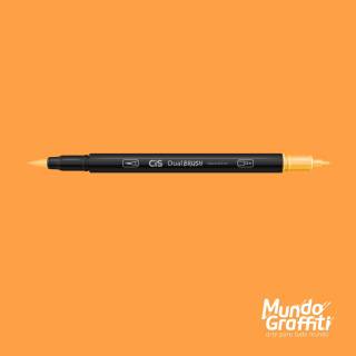 Caneta CiS Dual Brush 28 Laranja Claro Aquarelável