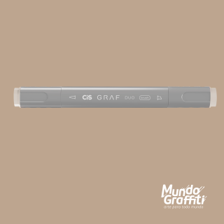 Marcador Cis Graf Duo Brush Marrom Warm Grey WG2