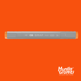 Marcador Cis Graf Duo Brush Fluorescent Orange 122