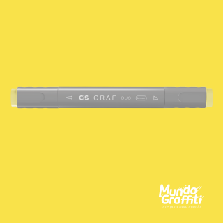 Marcador Cis Graf Duo Brush Amarelo Pastel Yellow 37
