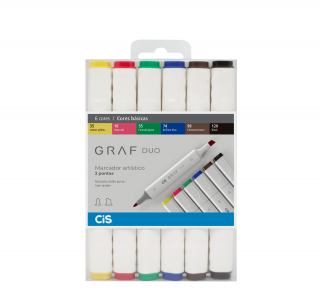 Kit Cis Graf Duo Cores Basicas C/ 6