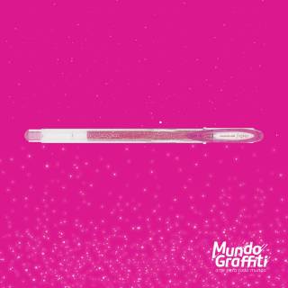 Caneta Signo Gel Sparkling Glitter Rosa 0,7mm