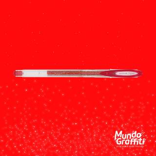 Caneta Signo Gel Sparkling Glitter Vermelho 0,7mm