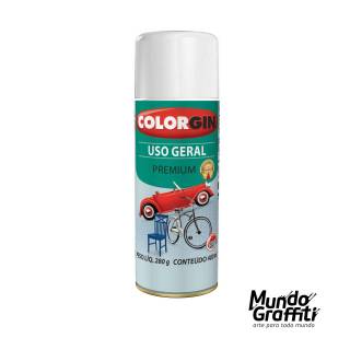 Tinta Spray Colorgin Uso Geral 55011 Branco Acabamento Brilh 400ml