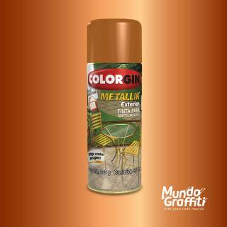 Tinta Spray Colorgin Metallik Exterior 065 Cobre 350ml