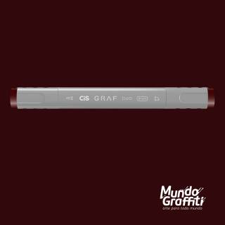 Marcador Cis Graf Duo Brush Vinho Wine Red 1