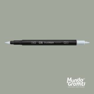 Caneta CiS Dual Brush 43 Cinza 3C Aquarelável