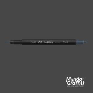 Caneta CiS Dual Brush 45 Cinza 9C Aquarelável