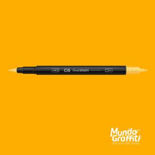 Caneta CiS Dual Brush 49 Laranja Neon Aquarelável