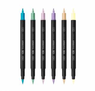 kit Cis Dual Brush C/6 canetas (Cores a Sua Escolha)