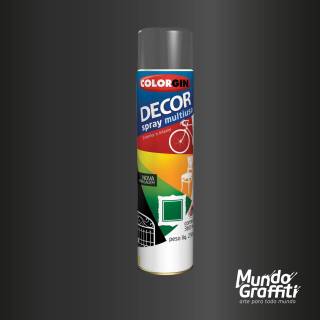 Tinta Spray Colorgin Decor 8661 Grafite Metalico 360ml