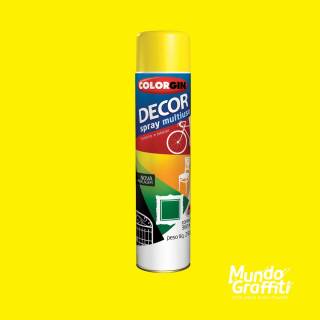 Tinta Spray Colorgin Decor 8591 Amarelo Brilhante 360ml