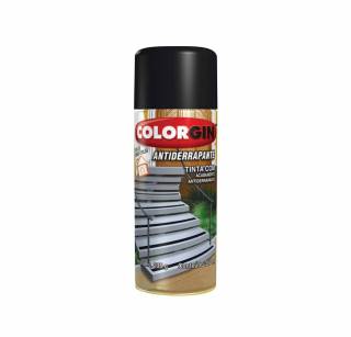 Tinta Spray Colorgin Antiderrapante 1601 Preto 350ml