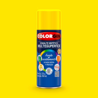 Tinta Spray Esmalte Sintetico Multisuperficies 737 Amarelo Brilhante 350ml Colorgin