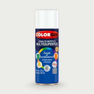 Tinta Spray Esmalte Sintetico Multisuperficies 747 Branco Fosco 350ml Colorgin