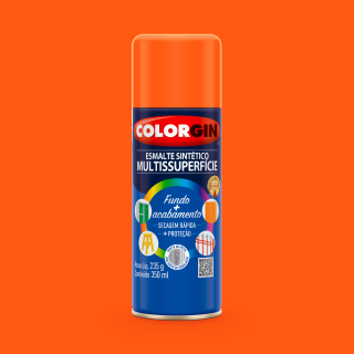 Tinta Spray Brilhante Esmalte Sintetico Multisuperficies 742 Laranja 350ml Colorgin