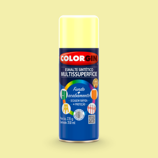 Tinta Spray Brilhante Esmalte Sintetico Multisuperficies 733 Marfim 350ml Colorgin