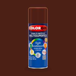 Tinta Spray Brilhante Esmalte Sintetico Multisuperficies 731 Marrom 350ml Colorgin