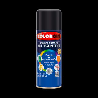 Tinta Spray Esmalte Sintetico Multisuperficies 748 Preto Fosco 350ml Colorgin