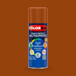Tinta Spray Brilhante Esmalte Sintetico Multisuperficies 752 Tabaco 350ml Colorgin