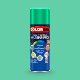 Tinta Spray Brilhante Esmalte Sintetico Multisuperficies 743 Verde Claro 350ml Colorgin