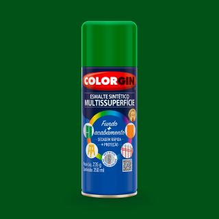 Tinta Spray Brilhante Esmalte Sintetico Multisuperficies 736 Verde Folha 350ml Colorgin