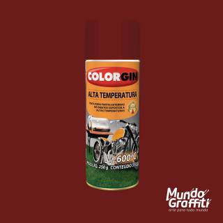 Tinta Spray Colorgin Alta Temperatura 5725 Vermelho Fosco 300ml