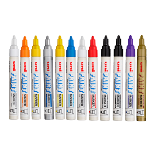 Kit 12 Marcadores Permanente Uni Paint Marker PX20 Cores a sua escolha