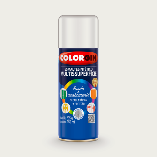Tinta Spray Esmalte Sintetico Multisuperficies 739 Branco Gelo Brilhante 350ml Colorgin