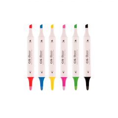 Kit Cis Flow c/6 Marcadores (Cores a Sua Escolha)