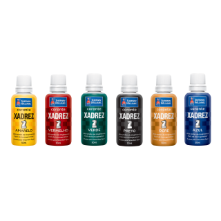 Kit 6 Corantes Base Água Pigmento Xadrez (cores a sua escolha)