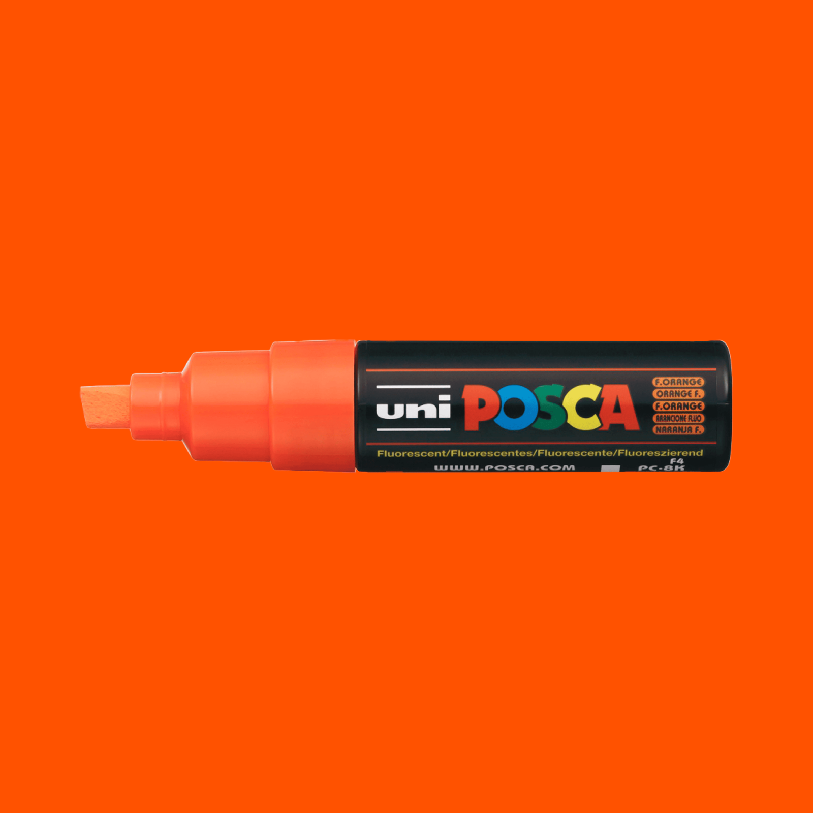 Caneta Posca 8K Laranja Fluorecente - Mundo Grafite