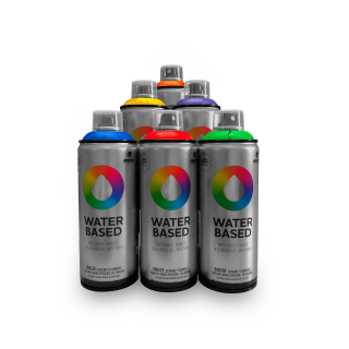 Kit Tinta Spray Base Agua fosco c/ 6 cores (cores a sua escolha)