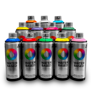 Kit Tinta Spray Base Agua fosco c/ 12 cores (cores a sua escolha)